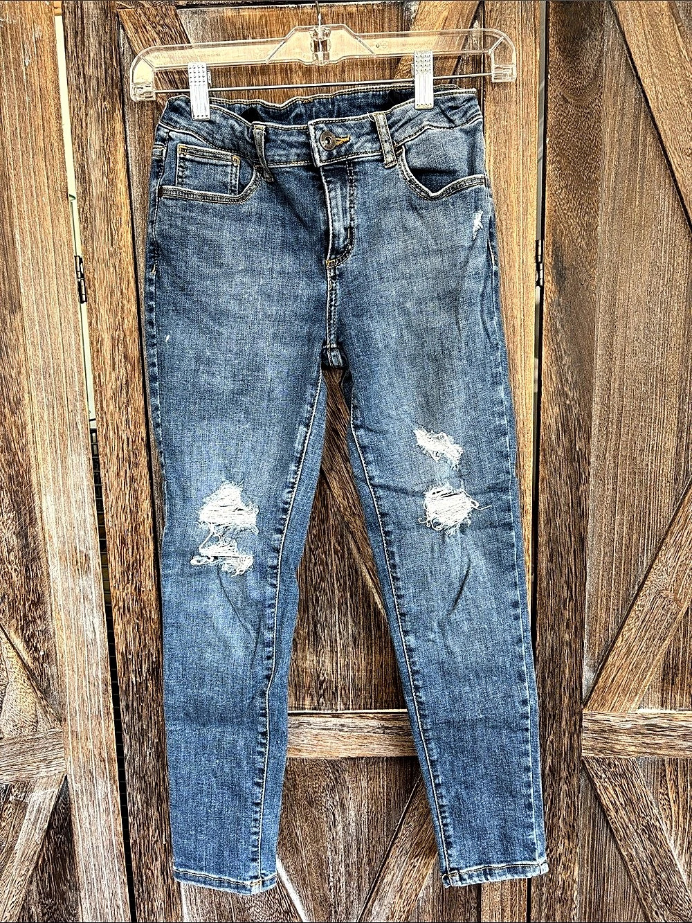 art class Girls Distressed Skinny Jeans in Blue Size 12
